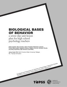 Biology of Behavior APA Notes - Psychology