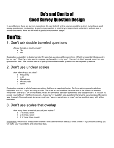 Do's & Don'ts of Good Survey Question Design