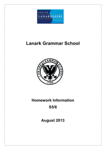 Homework Booklet S5-S6 - Lanark Grammar School