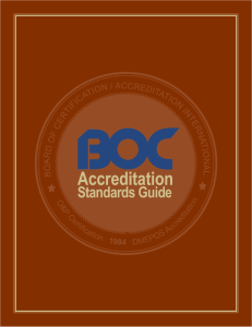 - Board Of Certification/Accreditation