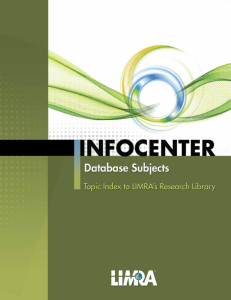 InfoCenter Database Guide 2015