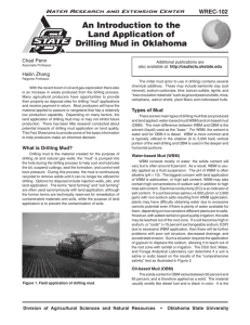 WREC-102 An Introduction to the Land Application of Drilling Mud in