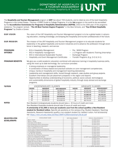 Future Students - Hospitality & Tourism Management