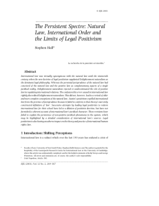 The Persistent Spectre: Natural Law, International Order