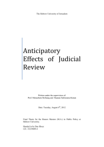 Anticipatory Effects of Judicial Review