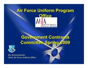 Air Force Uniform Program Office Government Contracts Committee