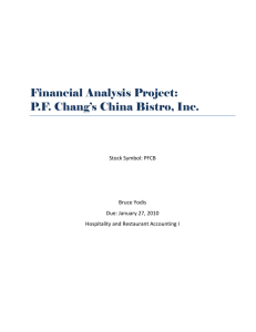 P.F. Chang's Financial Analysis