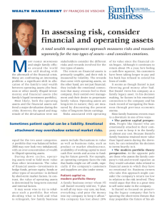 In assessing risk, consider financial and operating assets