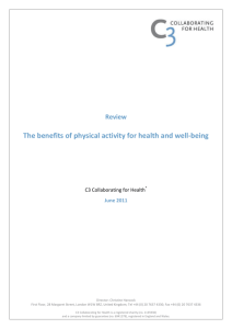 The benefits of physical activity for health and well-being