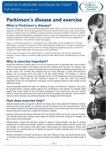 Parkinson's disease and exercise What is Parkinson's disease?