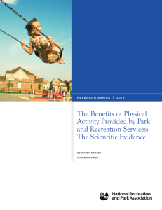 The Benefits of Physical Activity Provided by Park and Recreation