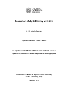 Evaluation of digital library websites