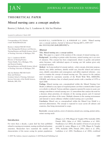 Missed nursing care: a concept analysis