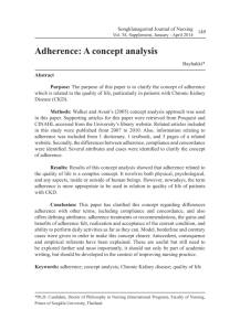 Adherence: A concept analysis