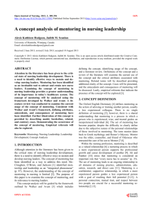 A Concept Analysis of Mentoring in Nursing Leadership