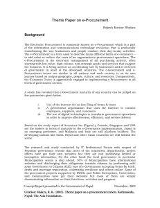 Theme Paper on e-Procurement