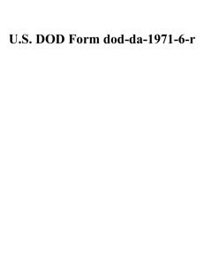 US DOD Form dod-da-1971-6-r