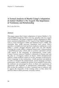 A Textual Analysis of Martin Crimp's Adaptation of