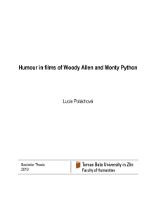 Humour in films of Woody Allen and Monty Python