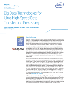 Big Data Technologies for Ultra-High-Speed Data Transfer