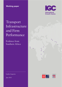Transport Infrastructure and Firm Performance