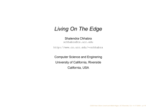 Living On The Edge - University of California, Riverside