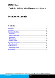 Production Control - Priority Software