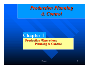CH1 Production planning& control
