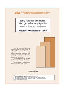 Some Notes on Performance Management among Agencies