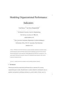 Modeling Organizational Performance Indicators