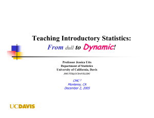 Teaching Introductory Statistics