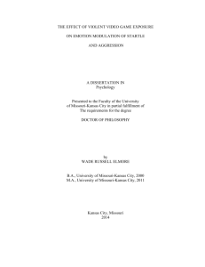 iii THE EFFECT OF VIOLENT VIDEO GAME EXPOSURE ON