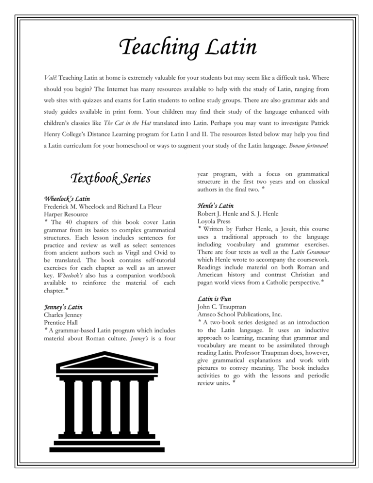 Teaching Latin