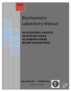 Biochemistry Laboratory Manual - ISCA : International E