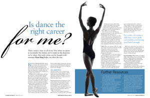 for me?is dance the right career