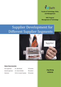 Supplier Development for Different Supplier Segments