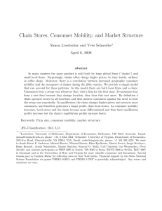 Chain Stores, Consumer Mobility, and Market