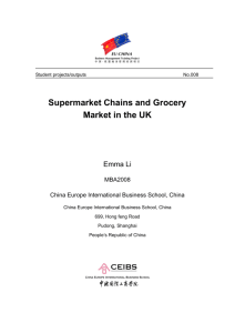 Supermarket Chains and Grocery Market in the UK