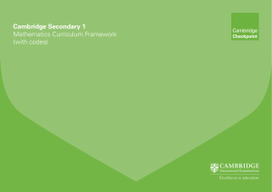 Secondary 1 Maths Curriculum Framework with extra codes.indd