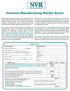 Contract Manufacturing Market Series