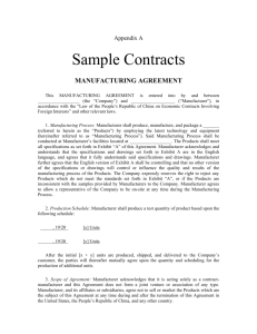 Sample Contracts - China Law Deskbook
