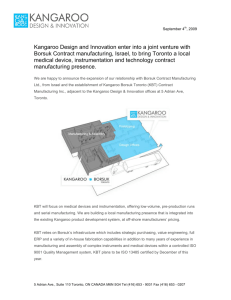 Kangaroo Design and Innovation enter into a joint venture with