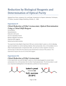 Reduction by Biological Reagents and Determination of Optical Purity
