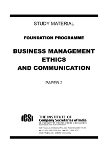 business management ethics and communication