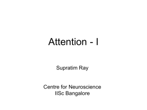 Attention - Centre for Neuroscience