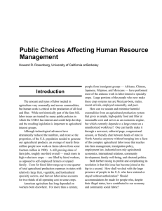 Public Choices Affecting Human Resource