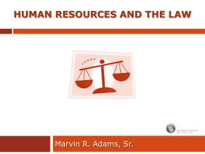 human resources and the law - Colorado Springs School District 11