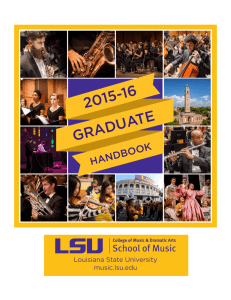 LSU COLLEGE OF MUSIC - School of Music