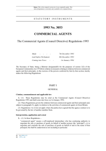The Commercial Agents (Council Directive