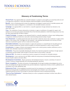 Glossary of fundraising terms